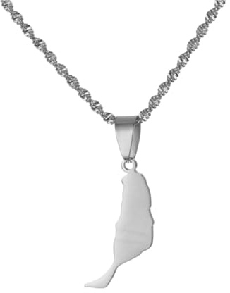 Collar Vintage con Mapa De Fuerteventura: Cadena para Suéter con Colgante De Color Sólido A La Moda, Gargantilla Étnica Ajustable para Parejas, Regalo De Joyería para Hombres