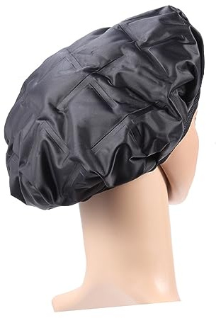 Beheizte Gelkapsel Thermohaube für Haarstyling, Schwarz Kunststoff | Drahtloses Heizdesign, für Professionelle Anwendung, Thermisch Aktiviert Wärme und Öl, zur Haarpflege