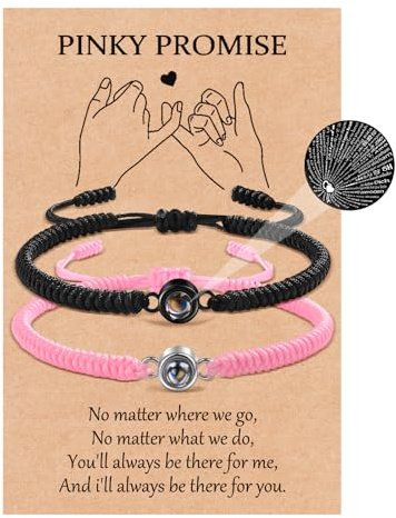 MANVEN Partnerarmband, pararmband, pargåvor, projektion av jag älskar dig på 100 språk, matchande pararmband, amulett för vänner, flickvänner, män, fruar, till alla hjärtans dag, Ingen ädelsten