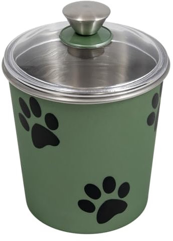 JACK AND VANILLA, Boîte à Biscuits en Acier Inoxydable, Design Moderne, hermétique pour Conserver la fraîcheur, capacité 1,9L, Couleur Verte, Modèle Bon Appetit