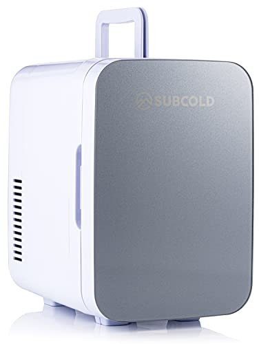 Subcold Ultra 6 Mini Fridge Cooler & Warmer | 3rd Gen | 6L capacity | Compact, Portable and Quiet | AC+USB Power Compatibility (Grey New)