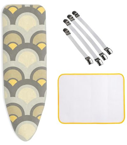 ZJBKX Copriasse da stiro extra large, 160 x 60 cm, regolabile, XXL, con 4 clip e 1 panno anti-stiro