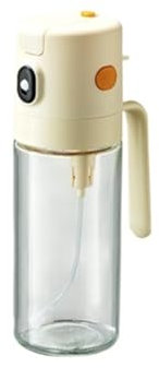 GTOULHH Distributeur d'huile d'olive Lot De 2 Bouteilles Distributrices D'huile En Verre, Pulvérisateur D'huile 2 En 1 For La Cuisson De Salades Au Barbecue Bouteille Sauce