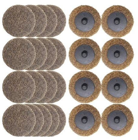 Merryland 25 Pack Surface Conditioning Disc 50 mm Coarse Quick Change Disc | 50mm Die Grinder, Sanding Disc Nylon Non-Woven Disc Paint Rust Metal Steel Iron Universal, DGTAA25C1