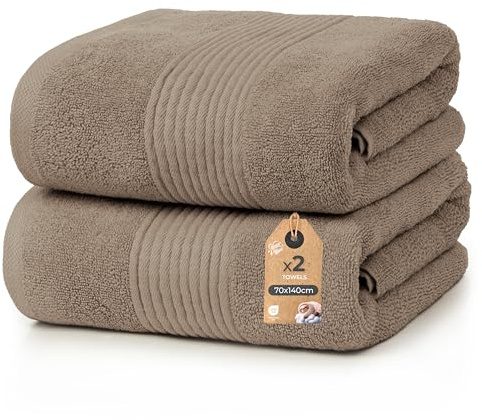 Cloud Pillow 2er Set Badetücher 70x140 cm 100% Baumwolle, 500 g/m2 | Duschtuch, weich, saugstark und langlebig, Oeko-TEX, ideal für Bad & Wellness