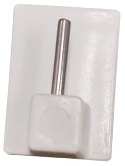 UKCOCO Lot de 50 Crochets Adhésifs Blancs pour Rideaux, Fixation sans Perçage, Crochet Mural Auto-adhésif, Support Solide pour Salle de Bain, la Cuisine et Salon, Rangement Pratique