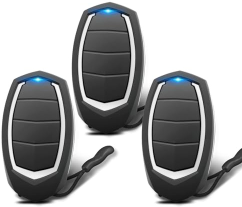 Mando Puerta Garaje Universal 433,92 MHz, 3 Unidades de Mando a Distancia para Motorline, Clonador 4 Canales, Compatible con MX4SP, MXS4SP, MX5SP, RCM, DSM