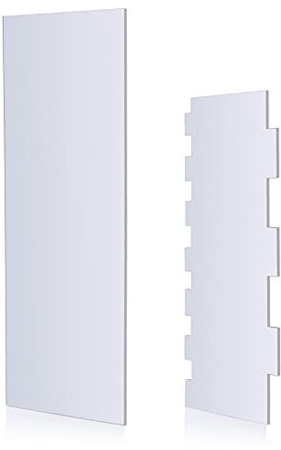 Fuyamp Cake Scraper, 12 Inch Clear Acrylic Cake Smoother Scraper and 9.5 Inch Stripes Edge Cake Scraper Icing Frosting Buttercream Comb for Cream Cake Decorating