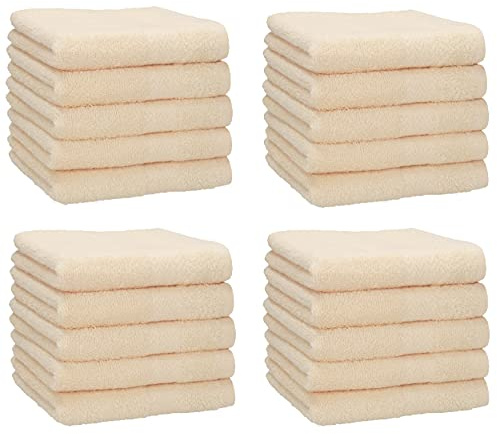 Betz 20 Stück Premium Seifetücher- Seiftuch - Handtücher-Set - Händehandtücher - 30 x 30cm Farbe beige