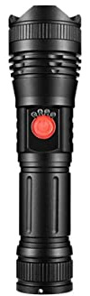 ZOREI Torcia Led Potente Professionale, 3500 Lumen, Raggio Fino a 500 Metri, Ricaricabile Con USB, Tascabile Impermeabile IP65
