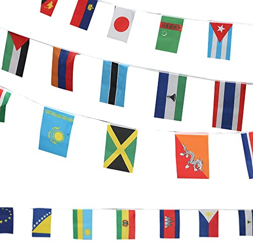 100 Countries Flags,International Country National String Flag Banner,World Countries On Every Continent Flag,World Cup Sports Events International Festival,Bars or Sport Clubs Decoration.