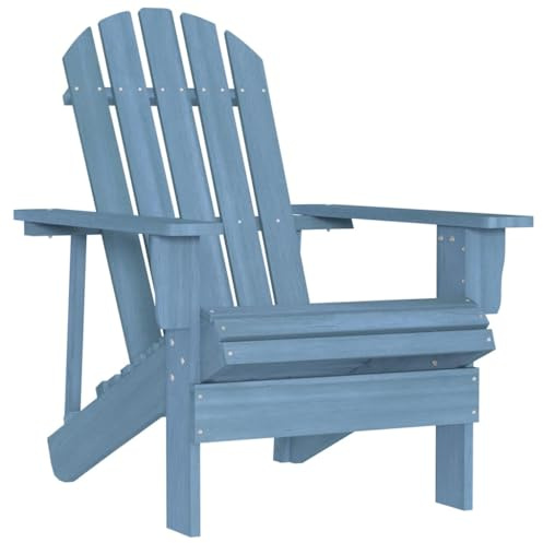 vidaXL Adirondack-Gartenstuhl Massivholz Tanne Blau