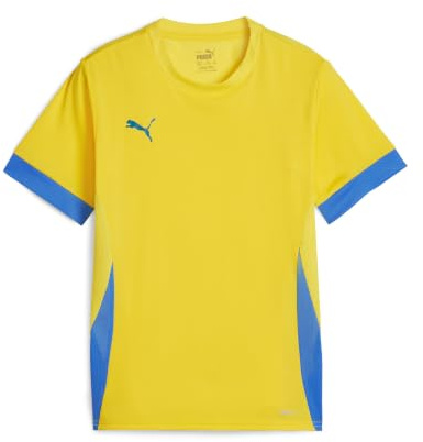 PUMA Unisex Teamgoal Matchday Jersey Jr Football Shirt, Faster Yellow-Electric Blue Lemonade, 152 EU