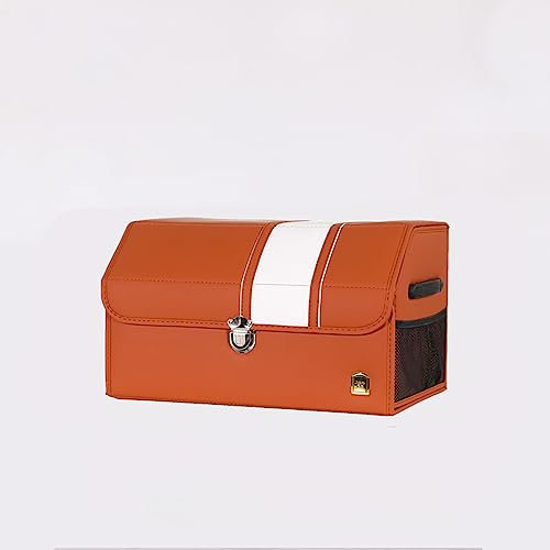 BAGLEV Auto Kofferraum Organizer,Zusammenklappbarer Aufbewahrungsbox,Für Car/SUV/Truck/Auto Tragbar Wasserdichter Feuchtigkeitsschutz Kofferraum Accessoires,A-Brown-M