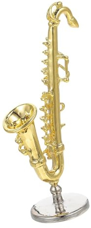 Ornamente für Musikinstrumente Saxophon Modell Mikrolandschaft Ornament Musikinstrument Miniatur Trompete Haus Dekor Legierung Kleine Saxophone