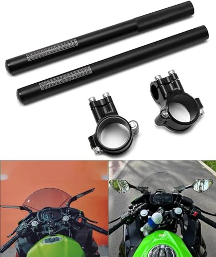XINGWU for Ninja 400 2019-2024 Adjustable Handlebar CNC Aluminum 41MM Clip on Handlebars Upgrade Replacement Modified Racing Motorcycle Handlebars