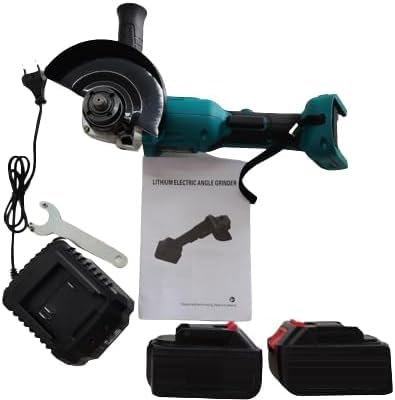 21 SHOP® Smerigliatrice angolare flex frullino con 2 batterie al litio con valigetta caricatore batteria
