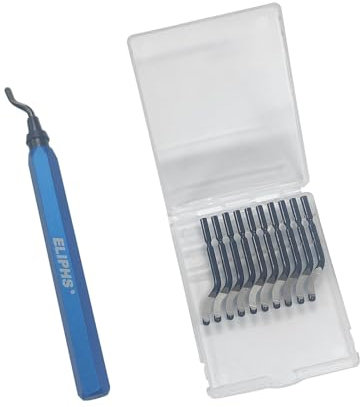 Deburring Tool Kit with 11pcs HSS Blades, Deburring Tool for Metal Resin Plastic Wood Aluminum Copper | 3D Printing | Pipe deburring, 360 Degree Rotary Head