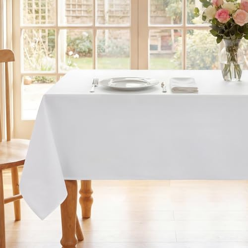 Romanstile Mantel Cuadrado 140x140 cm Blanco Claro,Mantel Antimanchas poliéster Elegantes Repelente a Salpicaduras Bodas,Pascua,Primavera,Uso Exteriores y Celebraciones Elegantes Bar café Cerveza