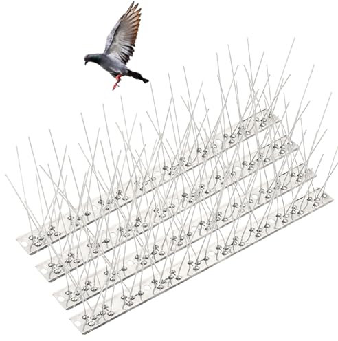 Piège à pigeons en acier inoxydable - Piège à oiseaux - Répulsif anti-oiseaux - Lutte contre les nuisibles - Kit d'épines pour jardin, balcon