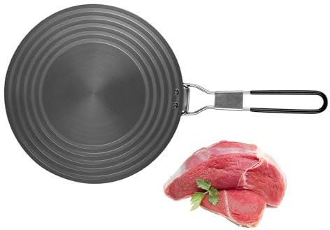 Adaptador Induccion 28 cm, Aptador Induccion Cafeteraad con Asa Plegable, Adaptador Placa Induccion, Calentamiento Uniforme y Rápido, para Sartenes de Vidrio Ollas de Cerámica, Gas, Cafetera