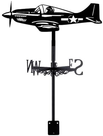 SUPERDANT Banderuola Segnavento per Aerei Da Caccia Segnavento da Metallo Direzione Del Vento Banderuola Decorazione Da Giardino Indicatori Del Tetto per Fattoria All'Aperto Giardino Magazzino