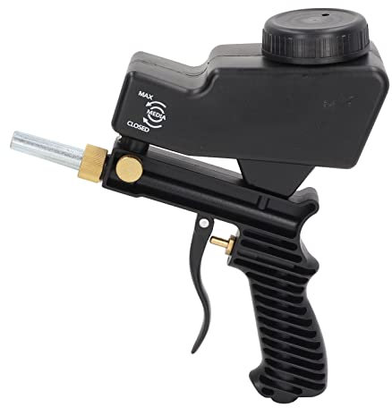 ALQSIM Pistolet à, 70-150 PSI, kit de sableuse Portable, 6000 TR/Min, Filtre à 20 Mailles, 1/4 po, antirouille et décapant de Peinture, Compatible avec Divers Supports, for compresseur d'air (Noir)