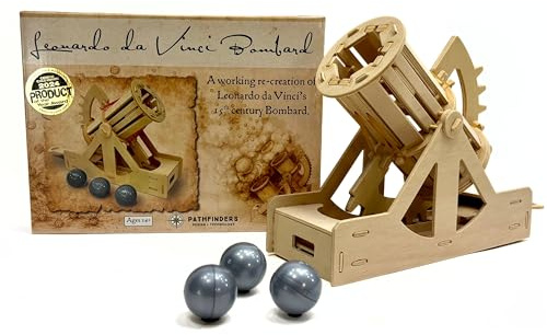 PATHFINDERS STEM Kit – Leonardo da Vinci Bombard | Build Your own Cannon | Science kit for Teens and Adults | Mechanical Engineering Build Model | Historical Artillery Construction Kit