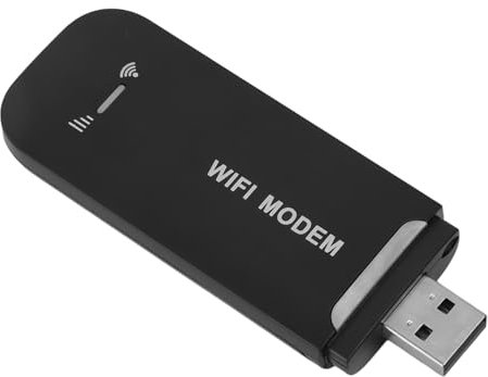 4G USB Mobiler WLAN Router, Tragbares Reise WLAN mit WPA WPA2 Verschlüsselung, Mobiler MiFi Hotspot für Autonutzer, Geschäftsreisende, Unterstützt 10 Geräteverbindungen (Black)