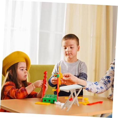 TOYANDONA Mesa de Hierro Miniatura para Casa de Muñecas Accesorios de Decoración Madera y Algodón Mesa de Planchar 1:12 Adorno para Proyectos de Mini Casa y Maquetas
