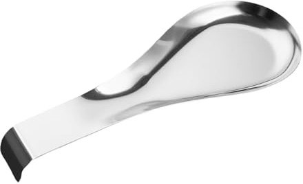 Metal Ladle Rest | Heavy Duty Spoon Holder for Kitchen Stove, Multifunctional Spatula Support Plate, Heatproof Countertop Organizer, Cooking Gadget for Home Chefs, Easy Clean Dishwasher Compatible Kit