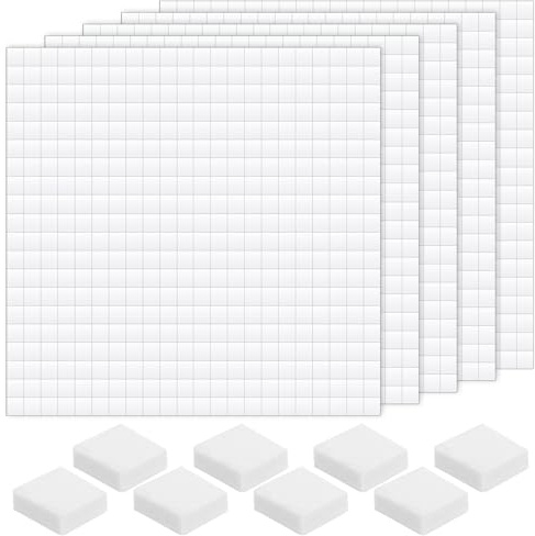 cobee Set med 5 ark med 2 000 kvadratmeter dubbelsidig skumtejp för hantverk, kontorsmaterial, DIY, scrapbooking