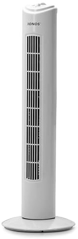 Status IONOS 32 Inch Oscillating Tower Fan, White | 3 Speeds, Compact Storage, Slim Design, Modern, ION32TOWERFN1PB