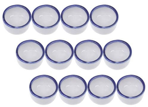 STOBAZA Lot de 12 Mini Coupelles en Céramique pour Reptiles Compatibles Arachnides et Solifuges, Facile à Nettoyer, pour Terrarium et Alimentation