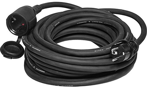 ALLEGRA Stromkabel Verlängerung für den Außenbereich, Strom Verlängerungskabel Außen 10m 220V/16A IP44 H07RN-F 3G 2.5 mm²
