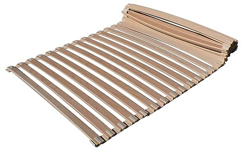 BALE Bio Holz Rollrost für Bett Matratze I 100 x 200 cm, Flexibles Lattenrost mit Federholzleisten aus Buchenholz (28 Federleisten), Roll-Lattenrost Bettrost Holzlatten