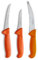 F. Dick Messer Set ErgoGrip 3-teilig „Jagd Outdoor“ (Aufbrechmesser 15 cm, Ausbeinmesser geschweift starr 13 cm, Ringelmesser gerade 10 cm, HRC 56°) 82556200, Orange