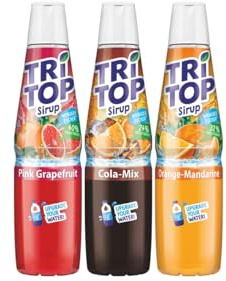TRi TOP Sirup Set Orange-Mandarine, Cola-Mix, Pink Grapefruit, 3x600 ml
