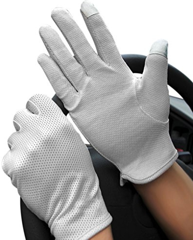 FakeFace Damen Herren Baumwollhandschuhe Fingerlose Handschuhe Rutschfeste Fahrradhandschuhe Sonnenschutz Halbfinger Fäustlinge Laufhandschuhe für Autofahren Motorrad Fahrrad Sport Camping Outdoor