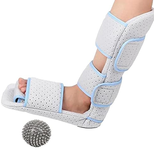 Ankle Walker Boot Mit Festem Bruch, Fußfallschiene – Mit Massageball, Atmungsaktiv/weich, Zur Linderung Von Schmerzen Und Wiederherstellung Von Verstauchungen,S
