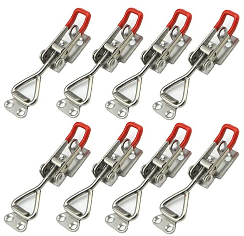 MIKMAYTOO Adjustable Toggle Latch Clamp 4001, 330 Lbs 150Kg Holding Capacity, 4001 Heavy Duty Quick Release Pull Latch Toggle Clamp(R4001wiith keyhole -8PCS)