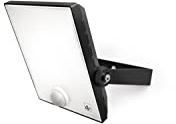 4lite Outdoor Graden/Security LED Floodlight with PIR Sensor IP65 10w 885lm Die-Cast Black - Cool White