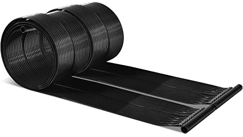 GOPLUS Réchauffeur Solaire pour Piscine en PE, 2 Panneaux de Chauffage Solaire de 300 X 75 CM, Respectueux de l’Environnement, Chauffe-Piscine Solaire pour Piscine Enterrée et Hors Sol de 12000 L