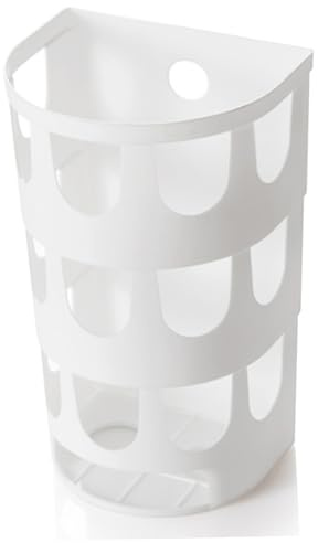 Trash Bag Holder Wall Mounted Trash Bag Dispenser 4.8x3.9x7.9in Plastic Bag Holder PP Multipurpose Garbage Bag Dispenser for Kitchen Bathroom Trash Bag Organizer Carrier Bag Holder Plastic Bag Holder