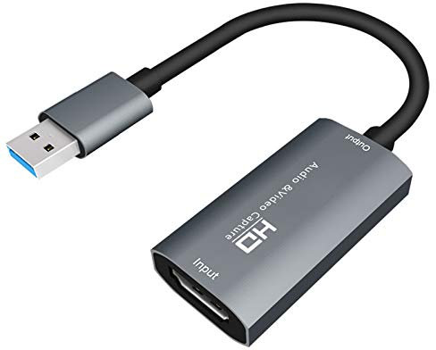 Qoekacy Scheda di acquisizione Video USB 3.0 Scheda di acquisizione Audio HD 4K 60FPS Streaming in Tempo RealeEl Video Recorder PeRifeo Cattura