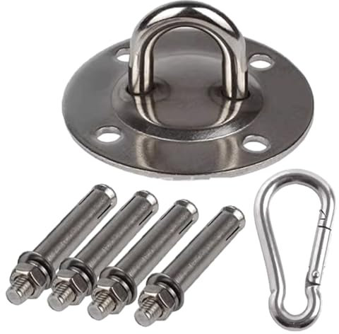 Schaukelhaken Hängematten-Sandsack-Haken, Feste Scheiben-Set, runder Hängematten-Aufhänger, Schaukel-Aufhänger mit Dehnschraube, Schaukel-Fester Knopf