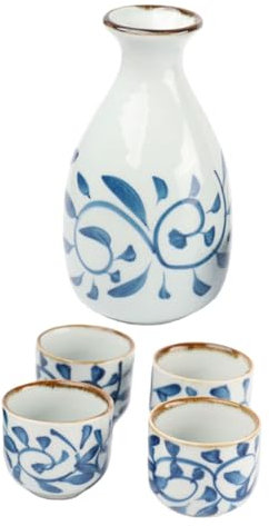 TOPBATHY 1set Retro Sake Pot Cups Japanese Wine Holder Set Ceramic Sake Cups for Home Entertaining