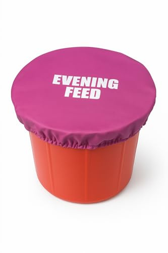 Bow & Arrow Equestrian Horse Feed Bucket Cover – Durable Stable Yard Cover for Morning/Evening Feed – Protects Horse Feed from Dust, Insects & Dirt – Fits Standard Horse Feed Bucket Easily