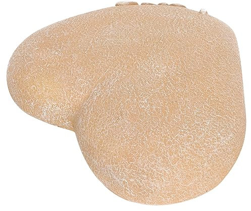 WOONEKY Herzförmiger Haustier-gedenkstein Aus Resin Erinnerungsstück Für Hunde Und Katzen Geeignet Für Garten Und Innenbereich Mit Platz Für Foto Sandfarbe Ohne Gravur