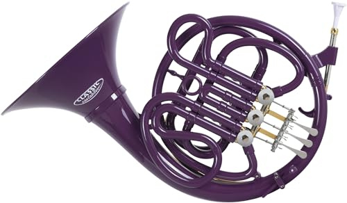 Classic Cantabile WH-20VT MardiBrass Kunststoff F-Waldhorn Lila - inkl. Mundstück & Hülle mit Rucksackgurten - Für Anfänger und Profis - Wetterfest und Wasserdicht - leichtes, stabiles Instrument